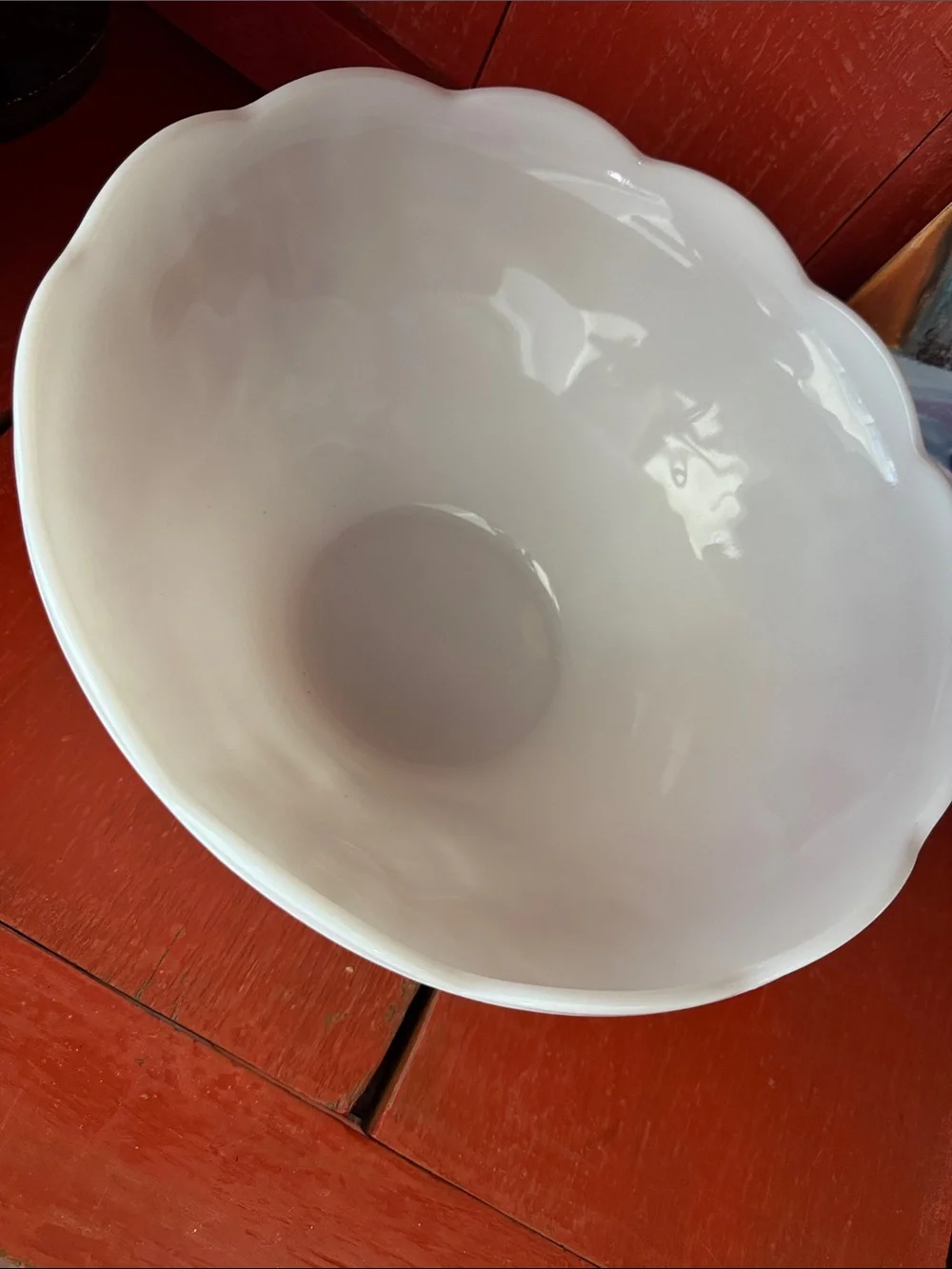 Indiana Glass White Grape Embossed Serving Bowl